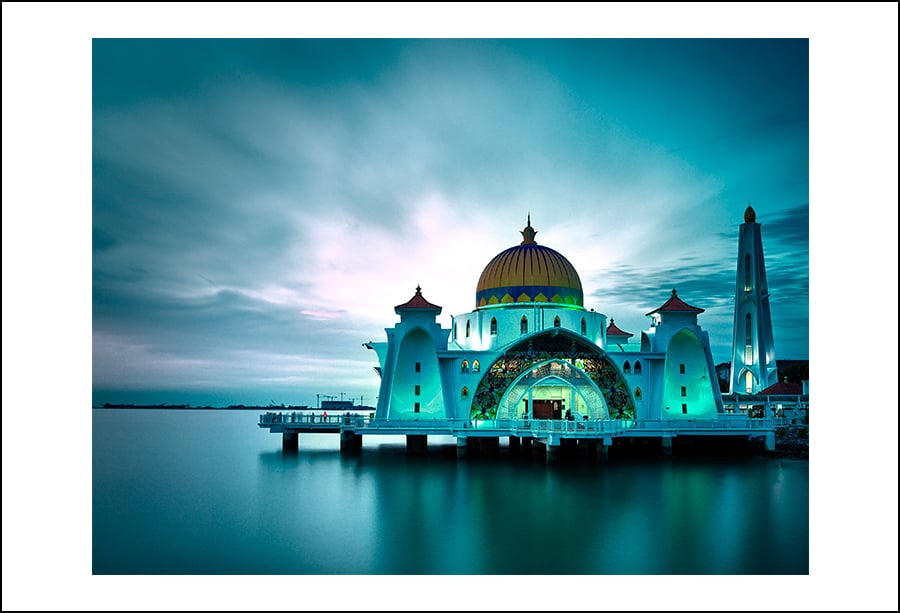Image of Melaka Straits Mosque - Rag Metallic - Edition of 30