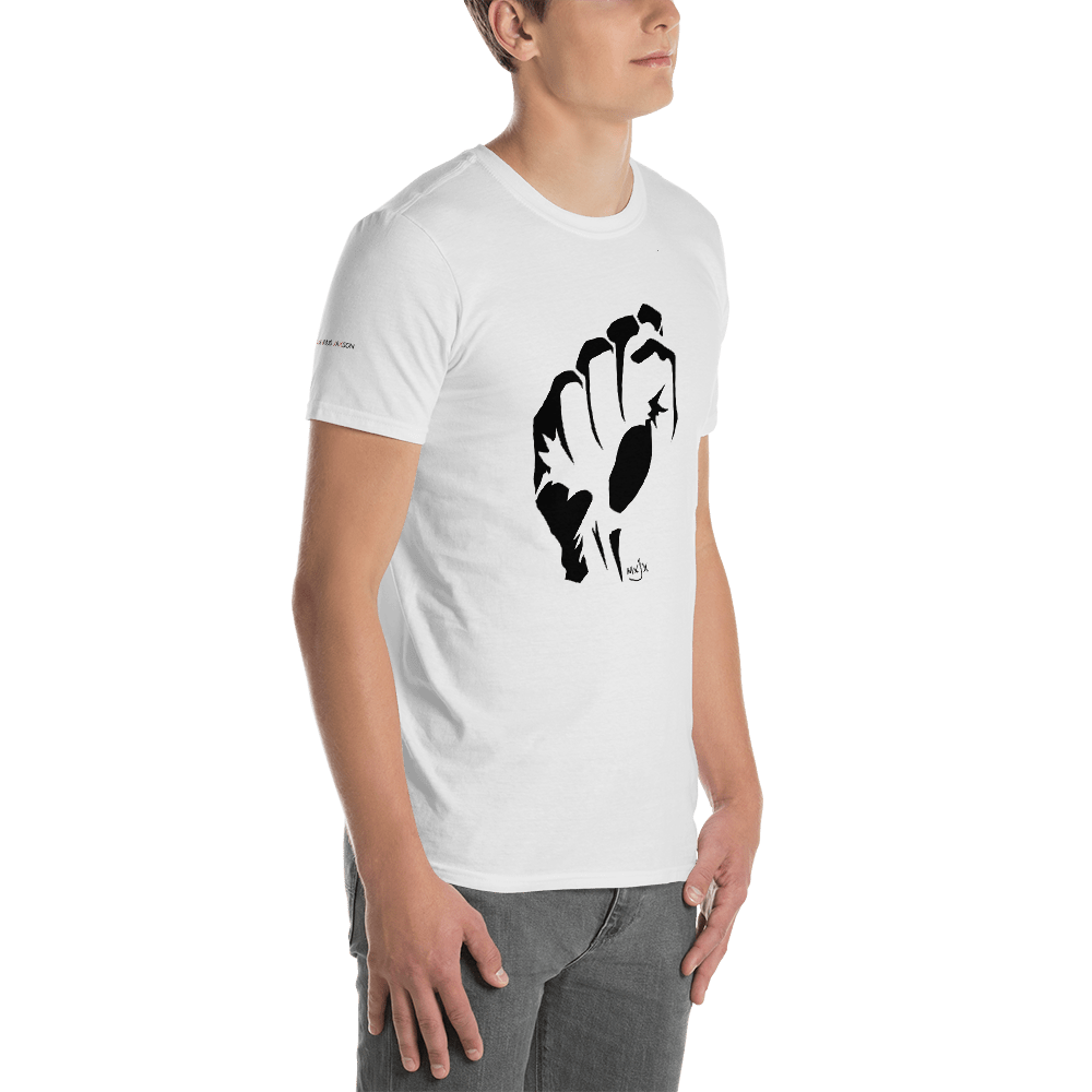 Image of Power to the people Tee in white. 