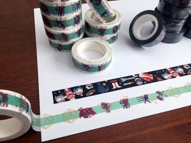 Critical Hit/Critical Miss! Gold Foil Washi