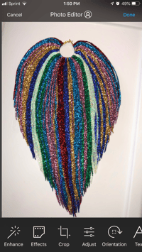 Image 2 of Limited Edition / Metallic Multi-Color fringe (7-14 Business Days for processing/does not include we