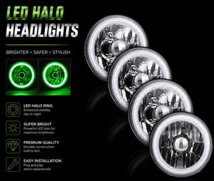 Image of 5-3/4 GREEN SMD HALO SET (4) (SELECT FROM DROP DOWN BOX)