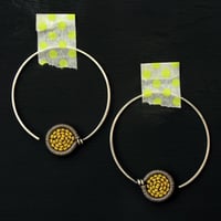 Image 1 of Small dot Hoops - 32 Colors Available 