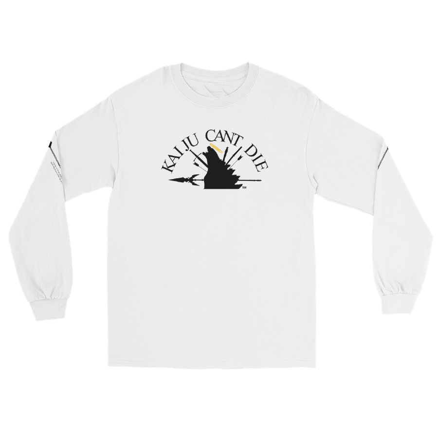 Image of Kaiju Can't Die White Long Sleeve