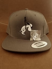 Grey Suicide Snoopy Hat & Pin combo