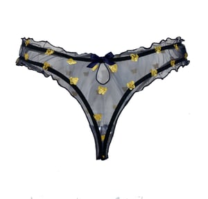 Image of LOLA Gold glitter Butterfly Tulle Thong