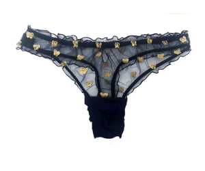 Image of LOLA Gold glitter Butterfly Tulle Thong