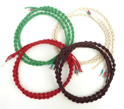 Image of Telephone Cords: Ivory, Chinese Red, Jade & Black (£12.00-£23.50)