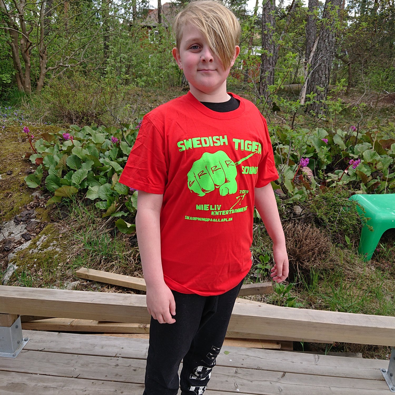 Image of T-Shirt Fist with pencil red/green 