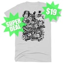 Image of TROPICALIA DELUXE TEE SILVER / BLACK