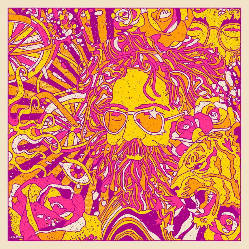 Image of Jerry Garcia Bicycle Day 2019 - Main Print