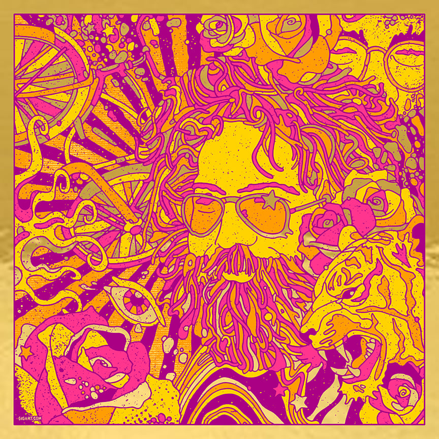 Image of Jerry Garcia Bicycle Day 2019 - Gold Mirror