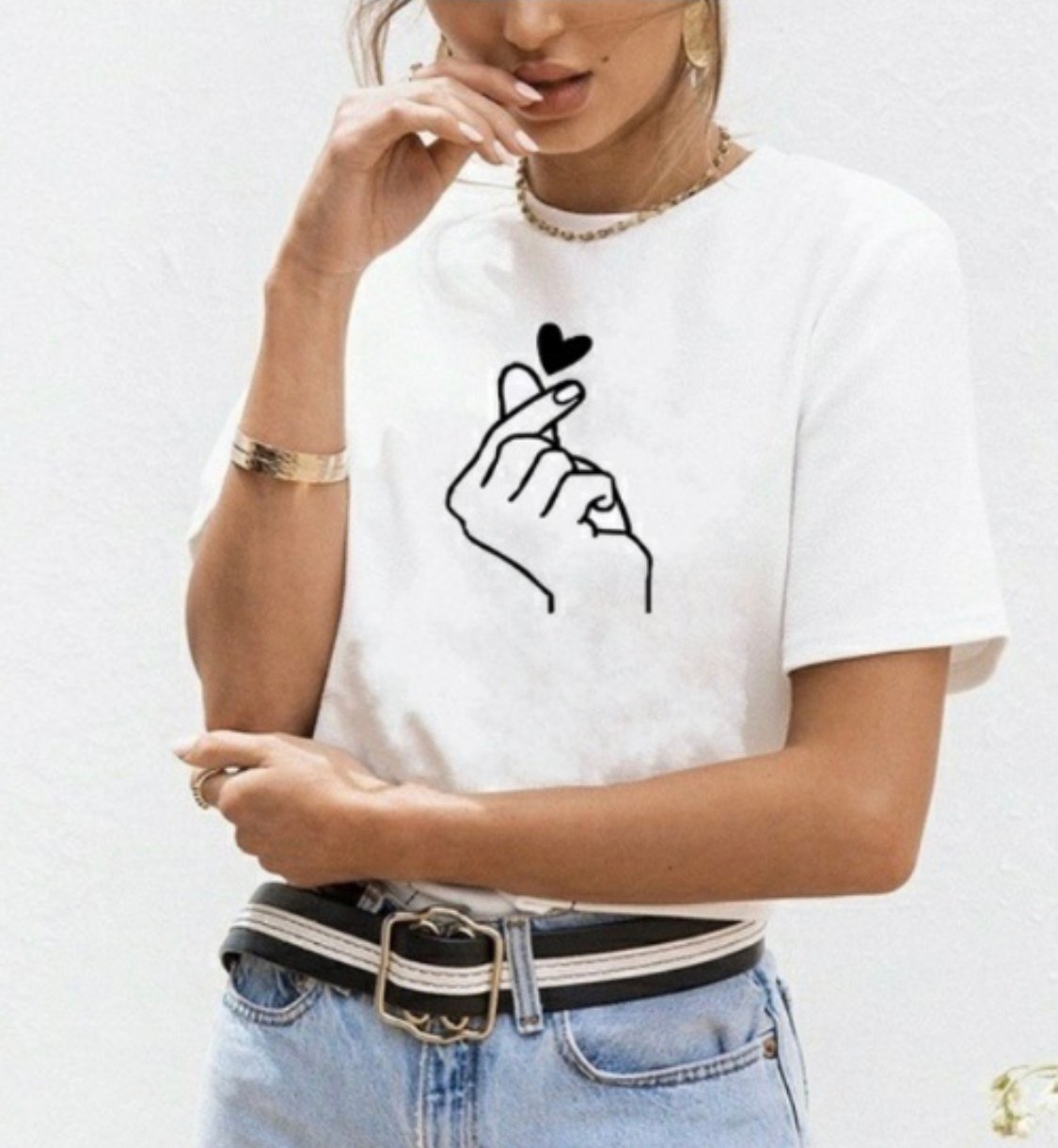 White Tee "Hand Love"