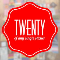 Image 1 of TWENTY of any one sticker