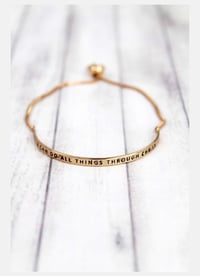 Fashionable “I can do all things through Christ” Adjustable Bracelet 