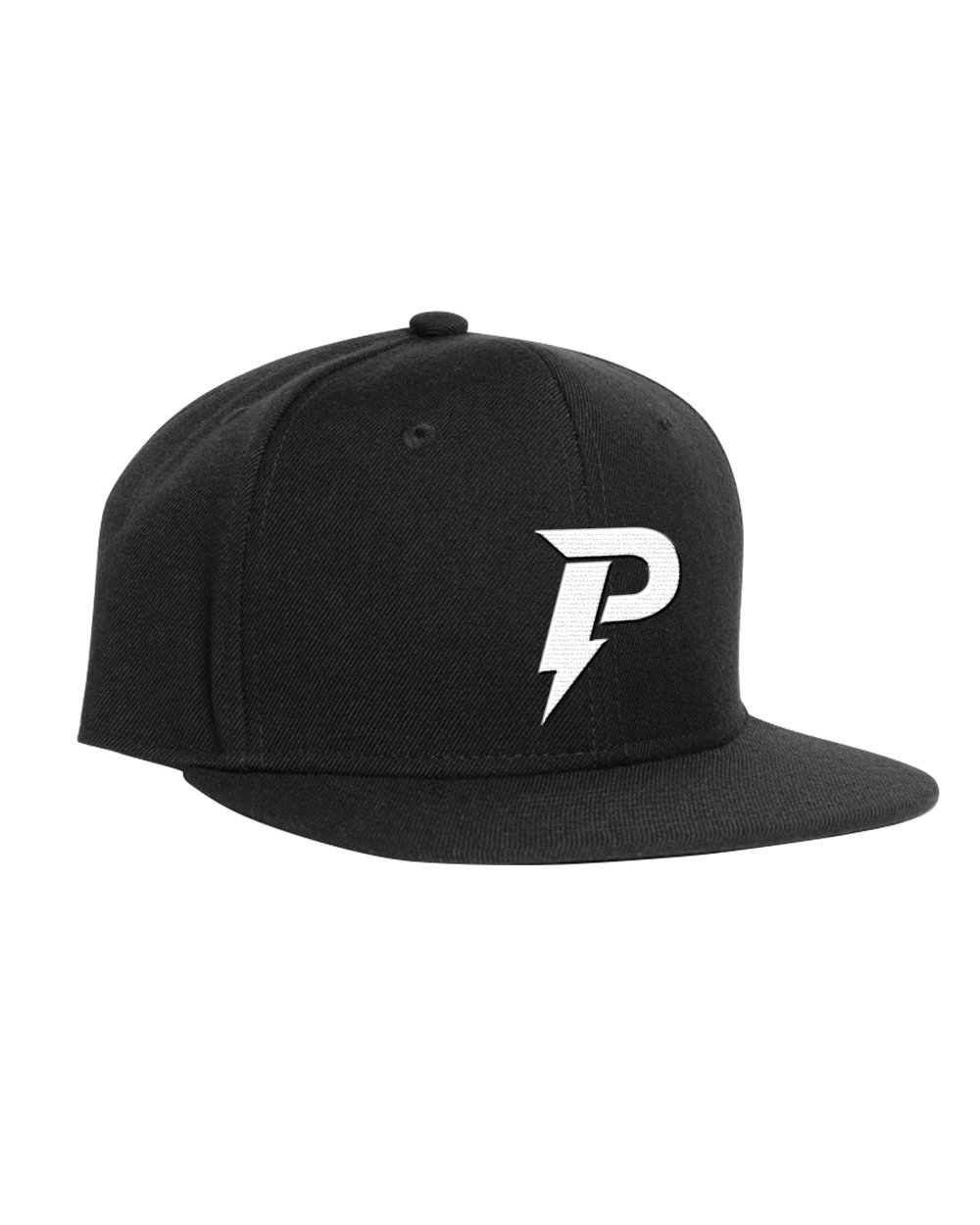 LIGHTENING BOLT SNAPBACK HAT BLACK