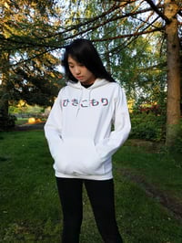 WHITE "DISTORTION" HOODIE - WOMEN