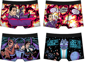 Image of Period Pants by Hairbraineddesign - Mens Boxer Brief. Danger Zone and Where it counts