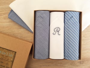 Image of Initial handkerchiefs set