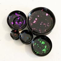 Image 3 of Colored Metal Flake Plugs (sizes 0g-2")
