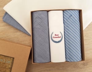Image of Best Grandad Handkerchiefs set