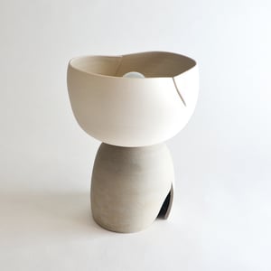 Image of Dart Accent Lamp - white & taupe MADE TO ORDER