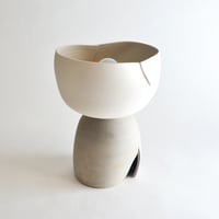Image 1 of Dart Accent Lamp - white & taupe MADE TO ORDER