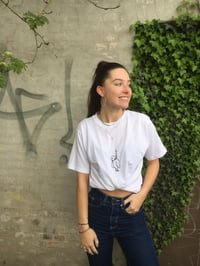 Hvid due tee