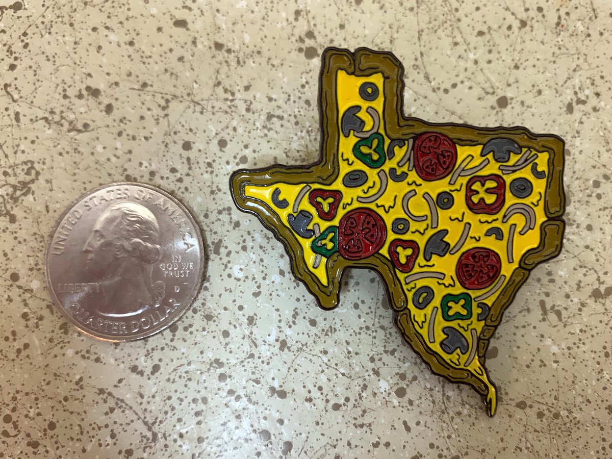 Image of Texas Veggie Pizza Enamel Pin