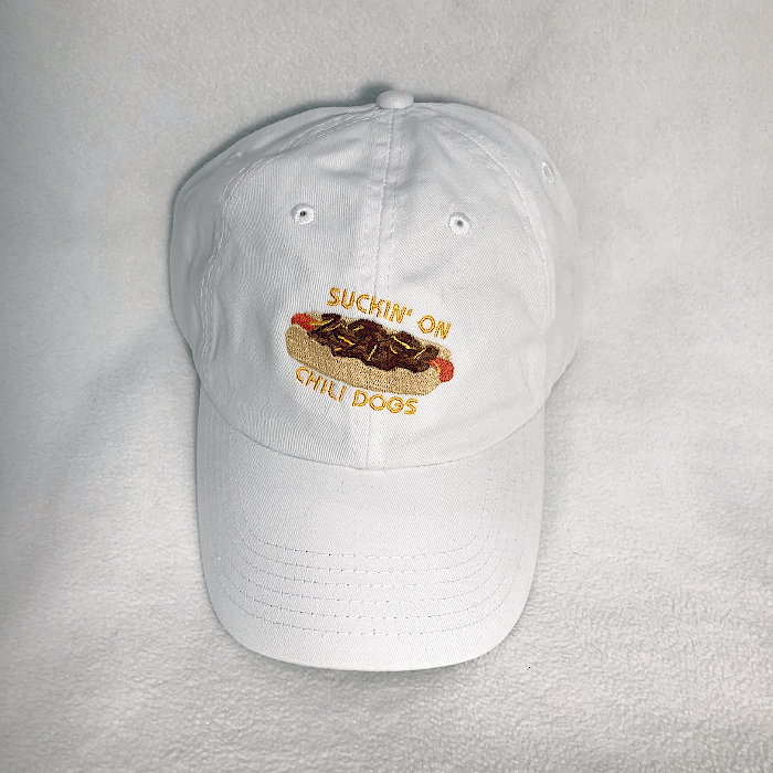 Image of SUCKIN' ON CHILI DOGS DAD HAT