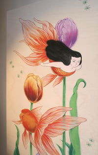 Image 1 of Goldfish and Tulips