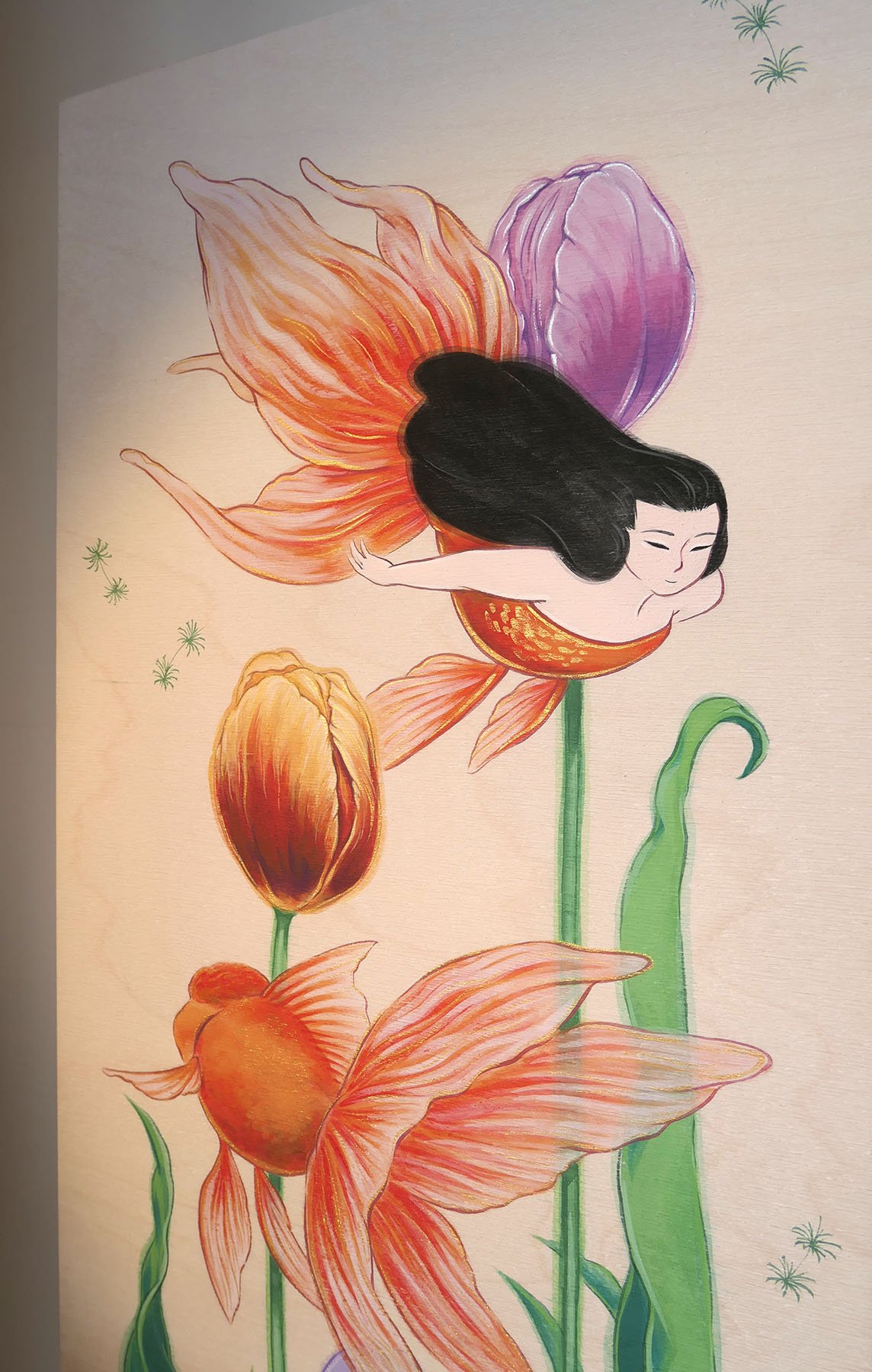 Goldfish and Tulips