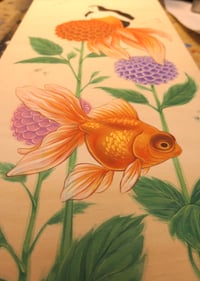 Image 3 of Goldfish and Dahlias