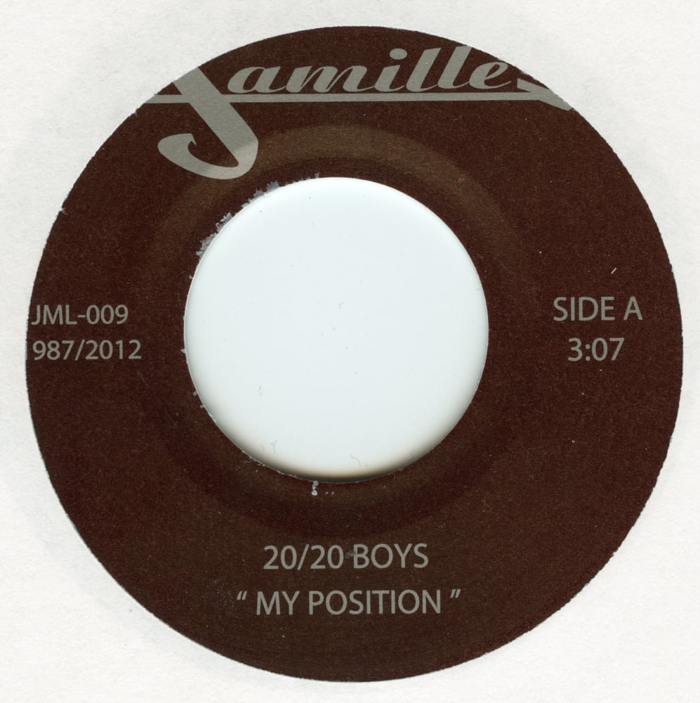 Image of 20/20 BOYS  "MY POSITION / BURGER BOUNCE" 7"