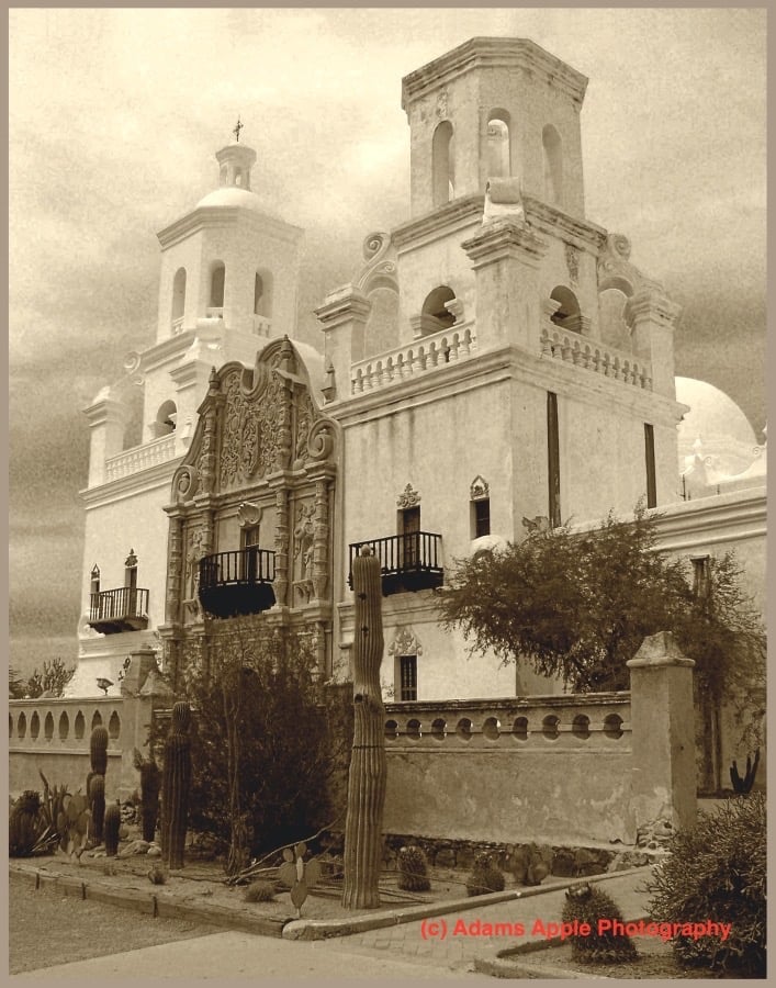 Image of San Xavier Mission, Selected for Exhibit at All Art Arizona 2020, Gilbert, AZ