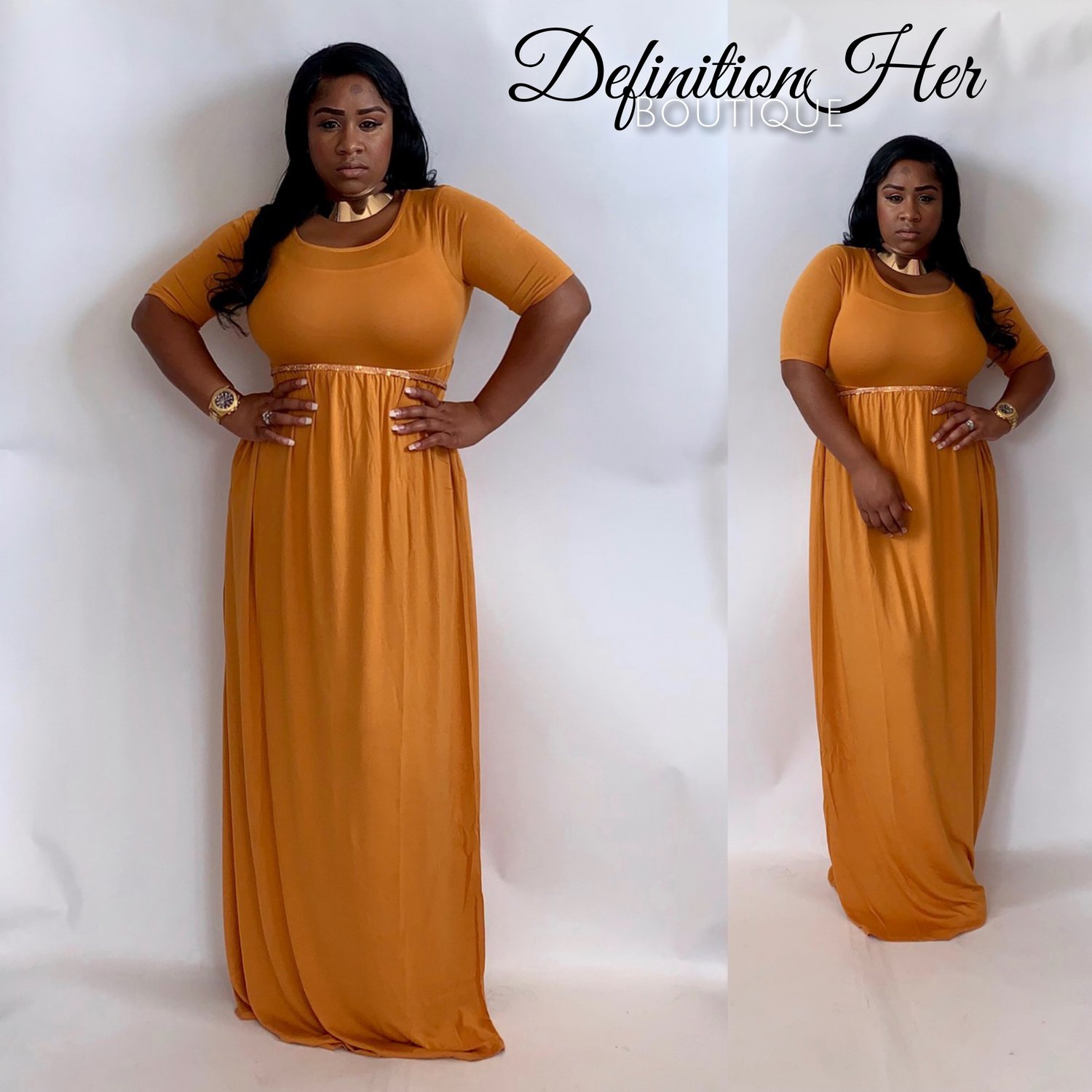 Image of Goldie Quarter Sleeve Pocket Maxi