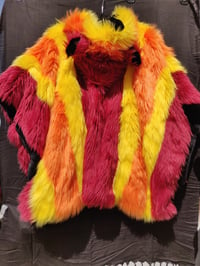 Image 2 of Fun Fur Poncho: Fire