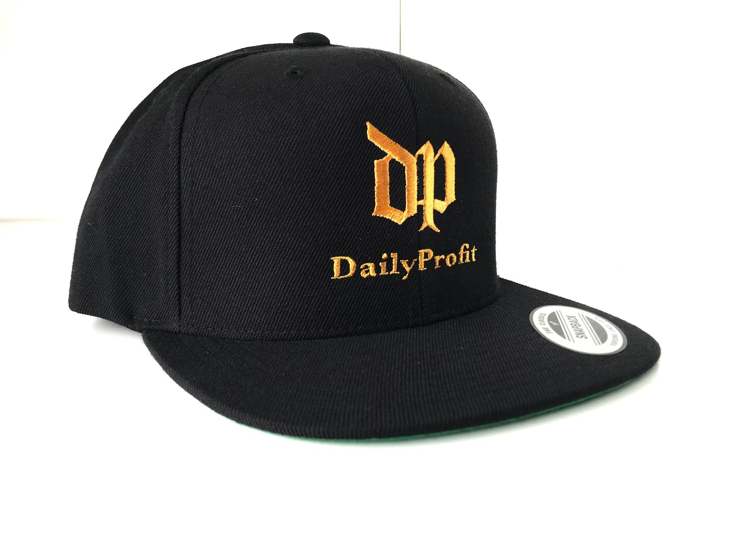 Image of DailyProfit Black Snapback Gold Logo