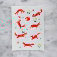 Image 2 of Fox Sticker Sheet