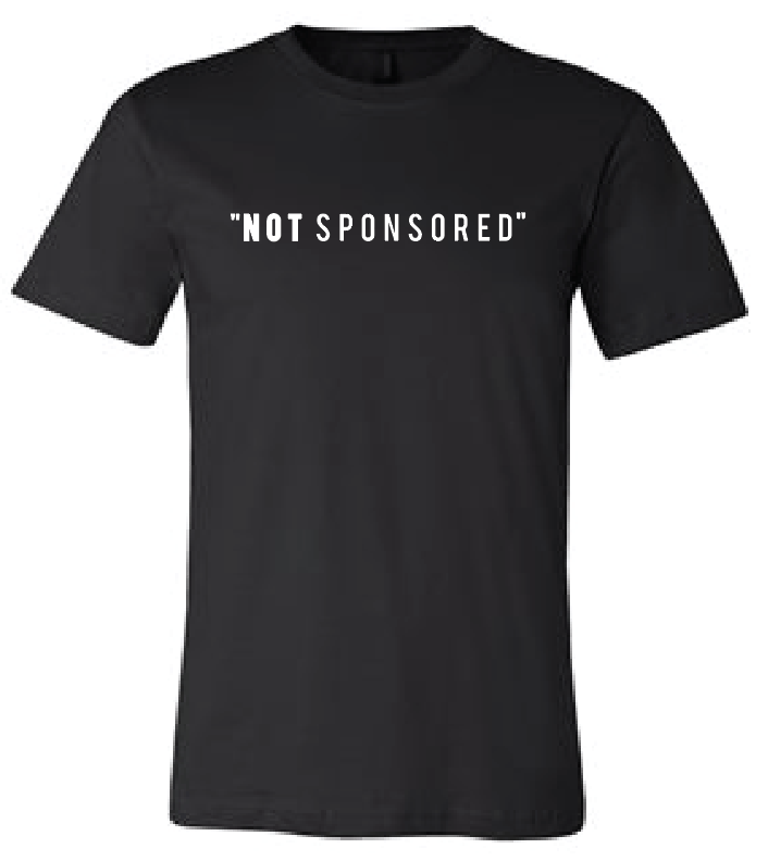 Image of "NOT SPONSORED" (Black)