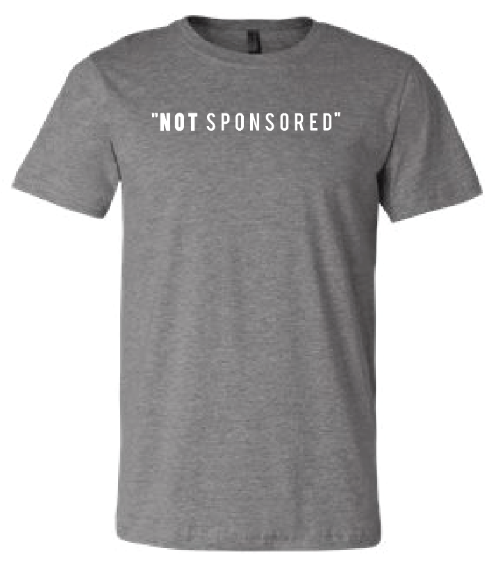 Image of "NOT SPONSORED" (Grey)