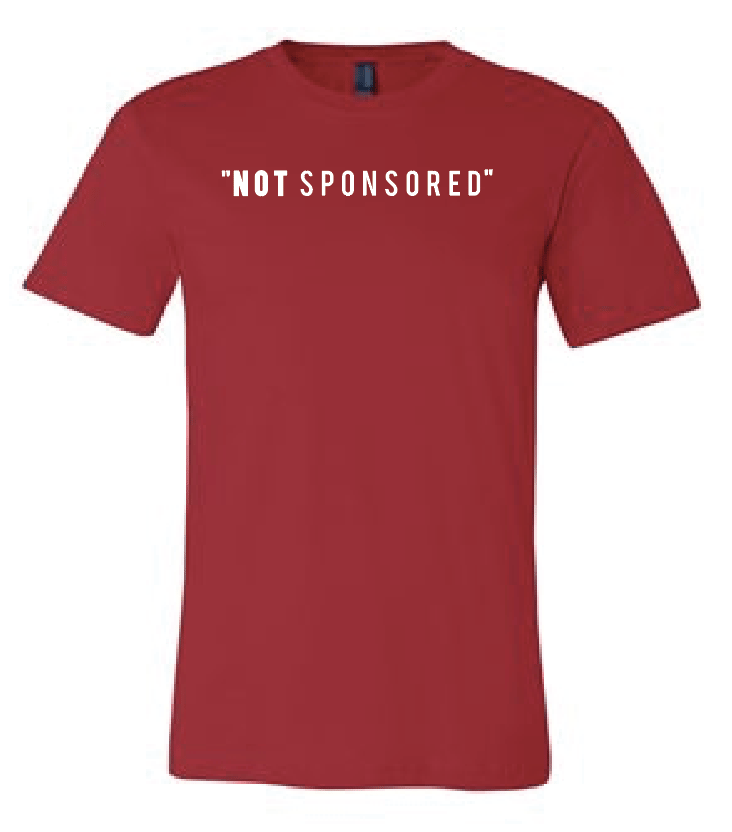 Image of "NOT SPONSORED" (Red)