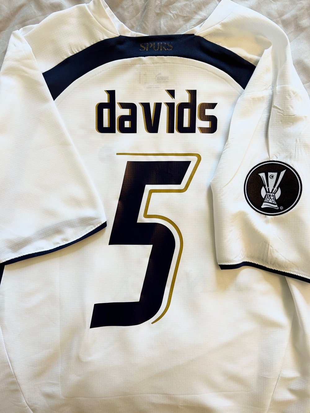 Image of Tottenham Hotspur “DAVIDS 5” 2006/07 Home Shirt + UEFA patch (M) 