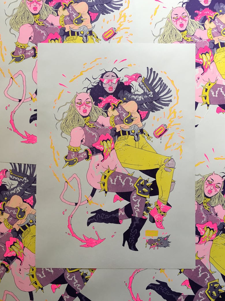 Image of "STEP OUT" A3 Risograph Print