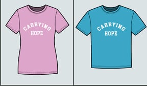 Image of Pink or Blue Carrying Hope Children's T-shirt