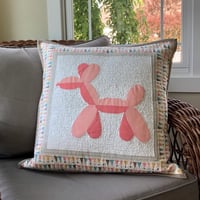 Image of Balloon Doggy Quilt Block Pattern - 15" x 15"