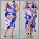Image of “Luv’ Tie Dye” 2 Piece Skirt Set. (BLUE)