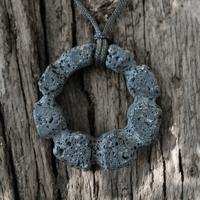 Image 3 of Large Lava Ring Necklace (#06)