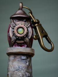 Image 3 of Commission- Ocular Lighthouse, bag/purse charm, small sculpture