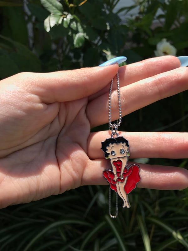 Image of Betty Boop ball chain necklace 