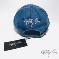 Image 3 of Jamaica Distressed Blue Denim Dad Hat